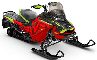 Highmark Grey Red Ski-Doo REV Gen4 Wide Full Coverage Sled Wrap