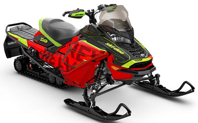 Highmark Grey Red Ski-Doo REV Gen4 Wide Partial Coverage Sled Wrap