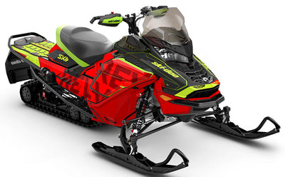 Highmark Grey Red Ski-Doo REV Gen4 Wide Less Coverage Sled Wrap