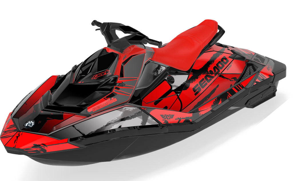 Hurricane Sea-Doo Spark Graphics Red Black Max Coverage