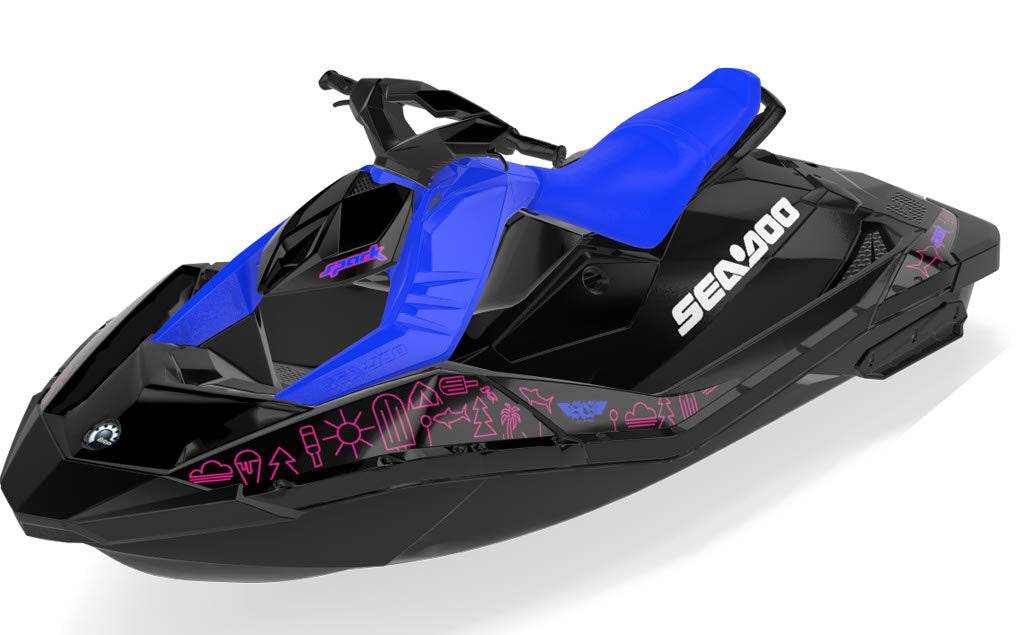 Icon Sea-Doo Spark Graphics Pink Blue Max Coverage