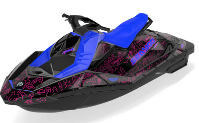 Icon Sea-Doo Spark Graphics Pink Blue Full Coverage