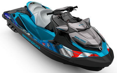 Industrial America Red Whte Bue Sea-Doo GTX Graphics