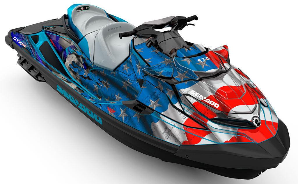 Industrial America Red Whte Bue Sea-Doo GTX Graphics