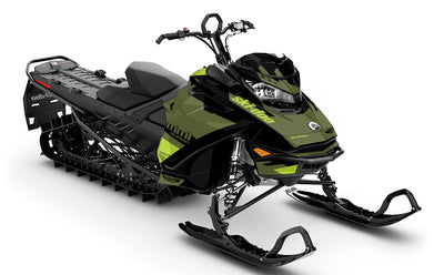 Indy Army Green Ski-Doo REV Gen4 Summit Less Coverage Sled Wrap
