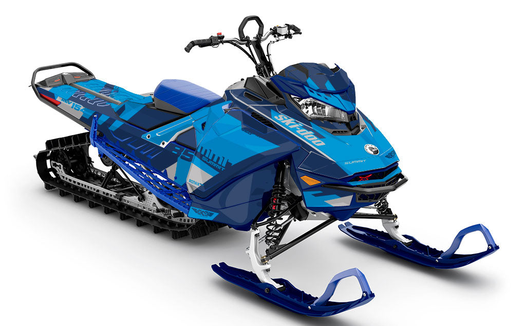 Indy Blue DrkBlue Ski-Doo REV Gen4 Summit Premium Coverage Sled Wrap
