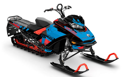 Indy Blue Red Ski-Doo REV Gen4 Summit Partial Coverage Sled Wrap