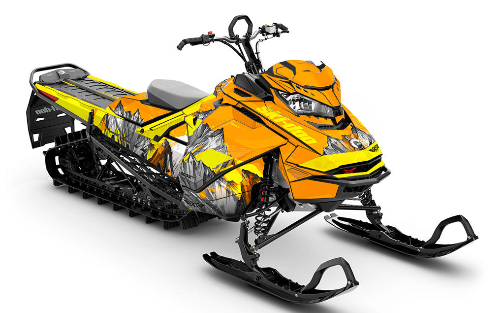 Inversion Orange Yellow Ski-Doo REV Gen4 Sled Wrap Full Coverage Sled Wrap