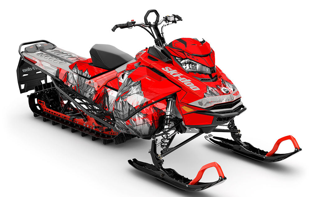 Inversion Black Red Ski-Doo REV Gen4 Sled Wrap Premium Sled Wrap