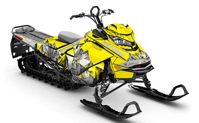 Inversion Yellow Grey Ski-Doo REV Gen4 Sled Wrap Full Coverage Sled Wrap