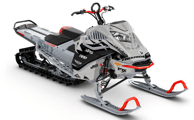 Jay Mentaberry Descent Grey Black Ski-Doo REV Gen4 LWH - Freeride Less Coverage Sled Wrap