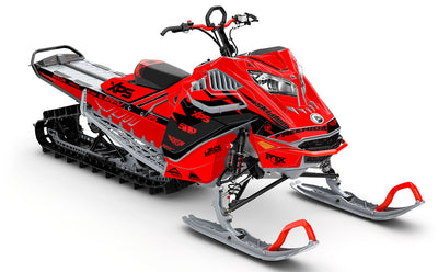 Jay Mentaberry Descent Red Black Ski-Doo REV Gen4 LWH - Freeride Full Coverage Sled Wrap