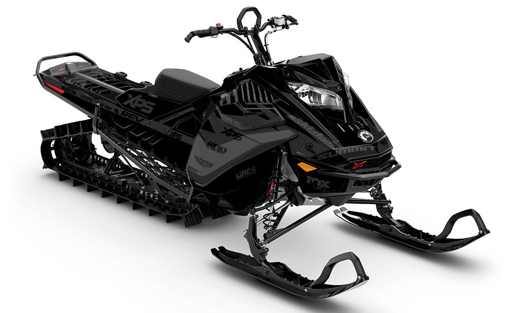 Jay Mentaberry Descent Black Grey Ski-Doo REV Gen4 LWH - Summit Premium Coverage Sled Wrap