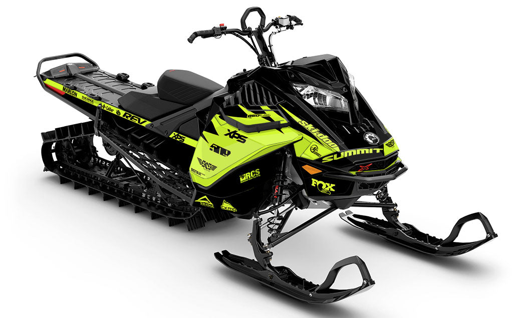 Jay Mentaberry Descent Black manta Ski-Doo REV Gen4 LWH - Summit Partial Coverage Sled Wrap
