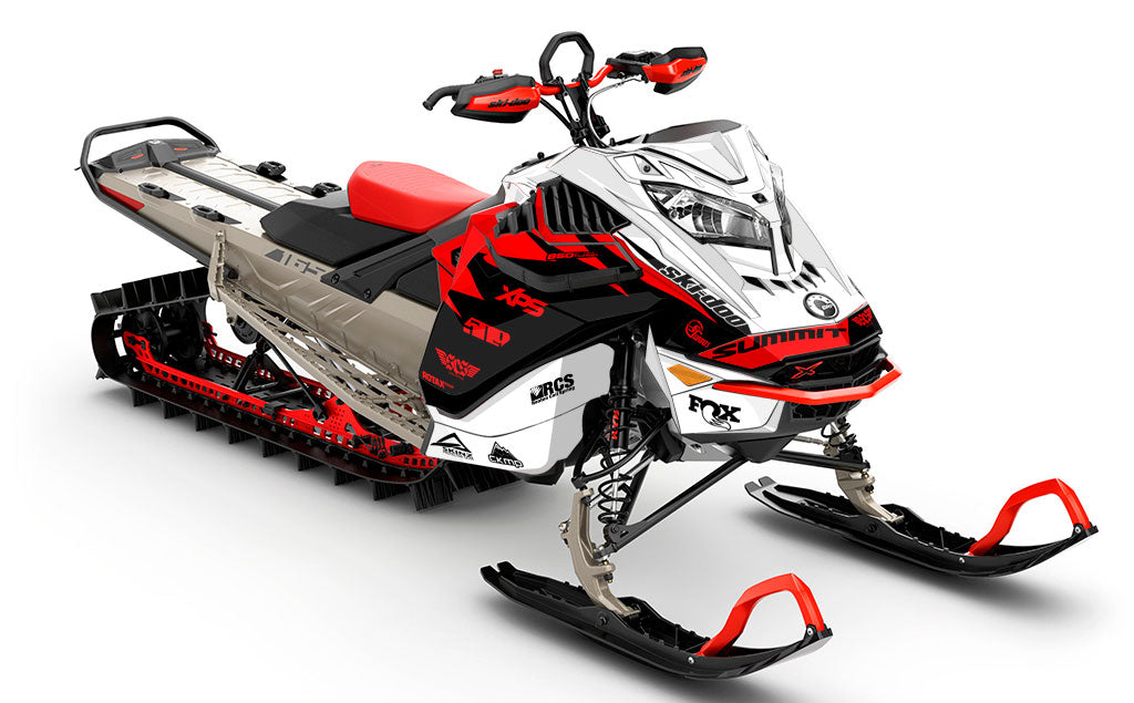 Jay Mentaberry Descent Black red Ski-Doo REV Gen4 LWH - Summit Less Coverage Sled Wrap