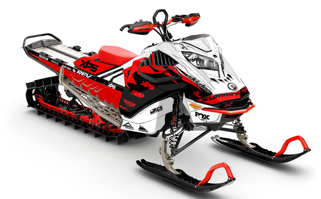 Jay Mentaberry Descent Black red Ski-Doo REV Gen4 LWH - Summit Full Coverage Sled Wrap