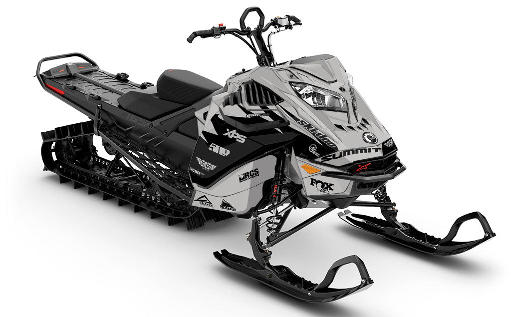 Jay Mentaberry Descent Grey Black Ski-Doo REV Gen4 LWH - Summit Less Coverage Sled Wrap