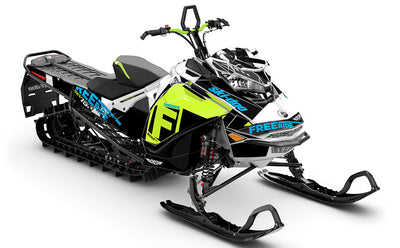 jdub DayGlow White Ski-Doo REV Gen4 Freeride Full Coverage Sled Wrap