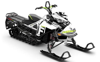 jdub Green White Ski-Doo REV Gen4 Freeride Premium Coverage Sled Wrap