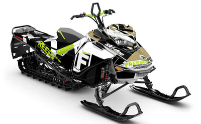 jdub White Gold Ski-Doo REV Gen4 Freeride Premium Coverage Sled Wrap