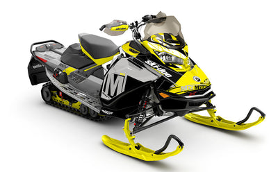 jdub Grey Yellow Ski-Doo REV Gen4 MXZ Premium Coverage Sled Wrap