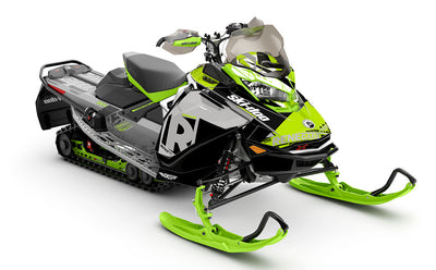 jdub Grey Green Ski-Doo REV Gen4 Renegade Full Coverage Sled Wrap