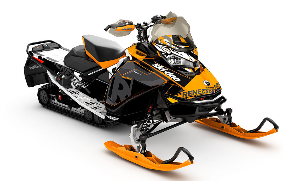 jdub Grey Orange Ski-Doo REV Gen4 Renegade Full Coverage Sled Wrap