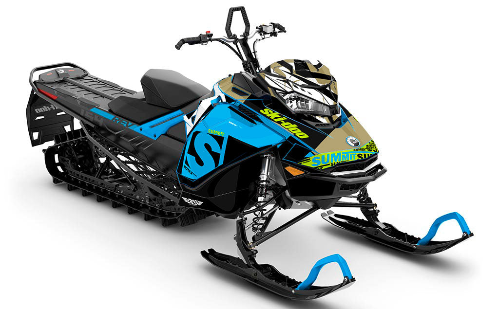 jdub Blue Gold Ski-Doo REV Gen4 Summit Premium Coverage Sled Wrap