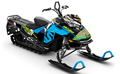 jdub Blue Gold Ski-Doo REV Gen4 Summit Full Coverage Sled Wrap