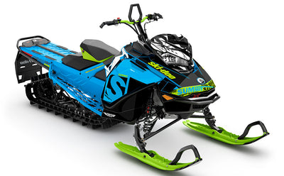 jdub Blue Grey Ski-Doo REV Gen4 Summit Premium Coverage Sled Wrap