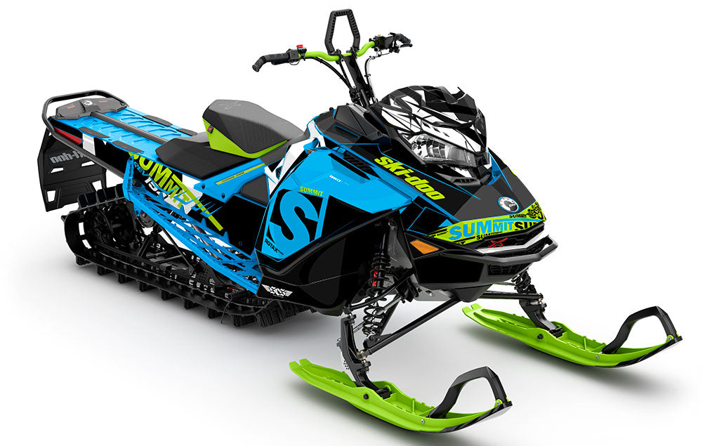 jdub Blue Grey Ski-Doo REV Gen4 Summit Full Coverage Sled Wrap