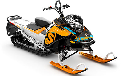 jdub Orange Grey Ski-Doo REV Gen4 Summit Premium Coverage Sled Wrap