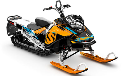 jdub Orange Grey Ski-Doo REV Gen4 Summit Full Coverage Sled Wrap