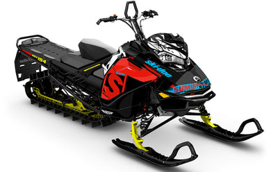 jdub Red Grey Ski-Doo REV Gen4 Summit Premium Coverage Sled Wrap