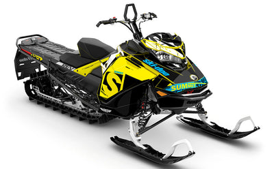 jdub Yellow Black Ski-Doo REV Gen4 Summit Full Coverage Sled Wrap