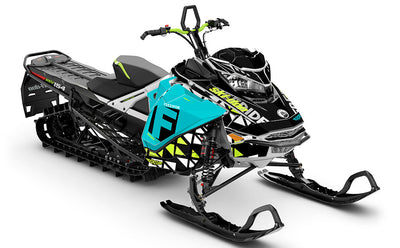 Jetty White Green Ski-Doo REV Gen4 Freeride Premium Coverage Sled Wrap