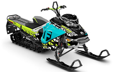 Jetty White Green Ski-Doo REV Gen4 Freeride Full Coverage Sled Wrap