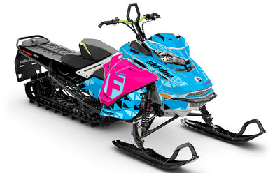 Jetty White Red Ski-Doo REV Gen4 Freeride Full Coverage Sled Wrap