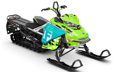 Jetty Blue Pink Ski-Doo REV Gen4 Freeride Full Coverage Sled Wrap