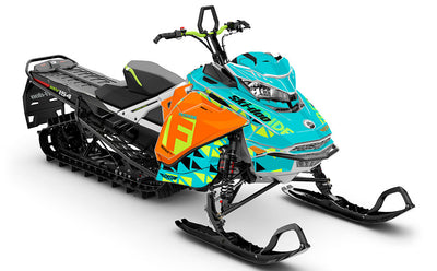 Jetty Green Red Ski-Doo REV Gen4 Freeride Full Coverage Sled Wrap