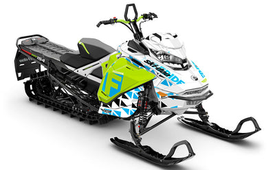 Jetty Green Teal Ski-Doo REV Gen4 Freeride Full Coverage Sled Wrap