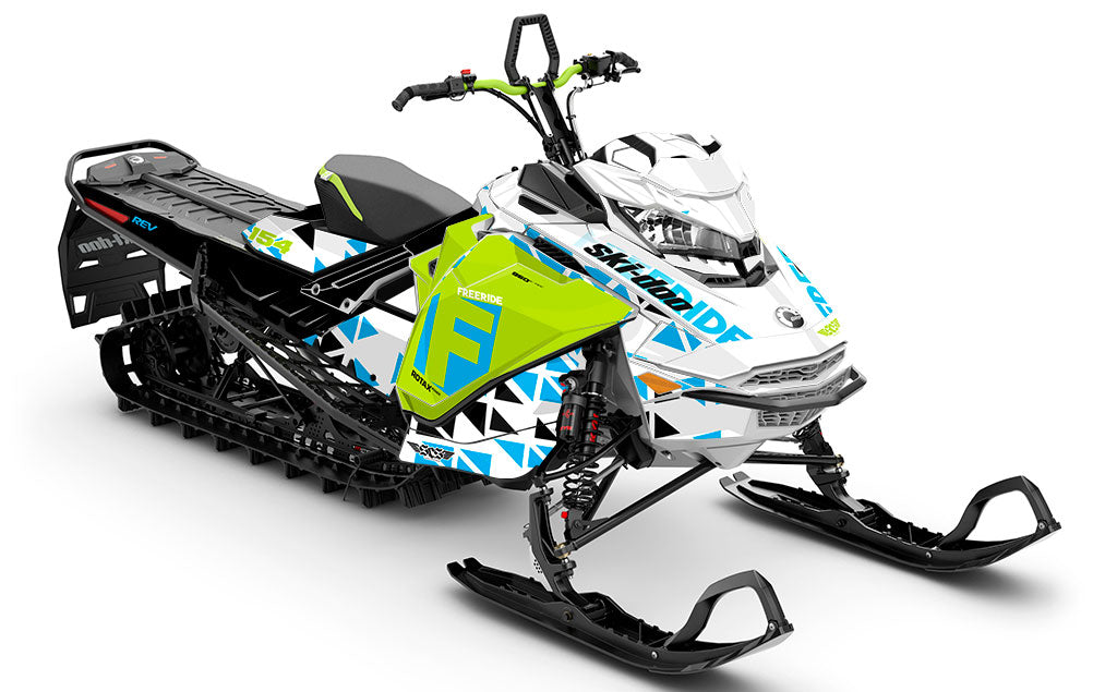 Jetty Green Teal Ski-Doo REV Gen4 Freeride Less Coverage Sled Wrap