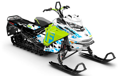 Jetty Teal Orange Ski-Doo REV Gen4 Freeride Premium Coverage Sled Wrap