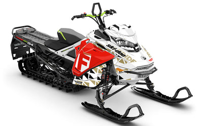 Jetty Teal Orange Ski-Doo REV Gen4 Freeride Full Coverage Sled Wrap