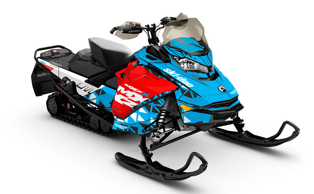 Jetty Red Blue Ski-Doo REV Gen4 MXZ Full Coverage Sled Wrap