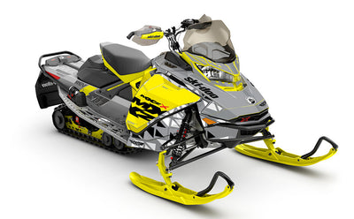 Jetty Yellow Grey Ski-Doo REV Gen4 MXZ Premium Coverage Sled Wrap