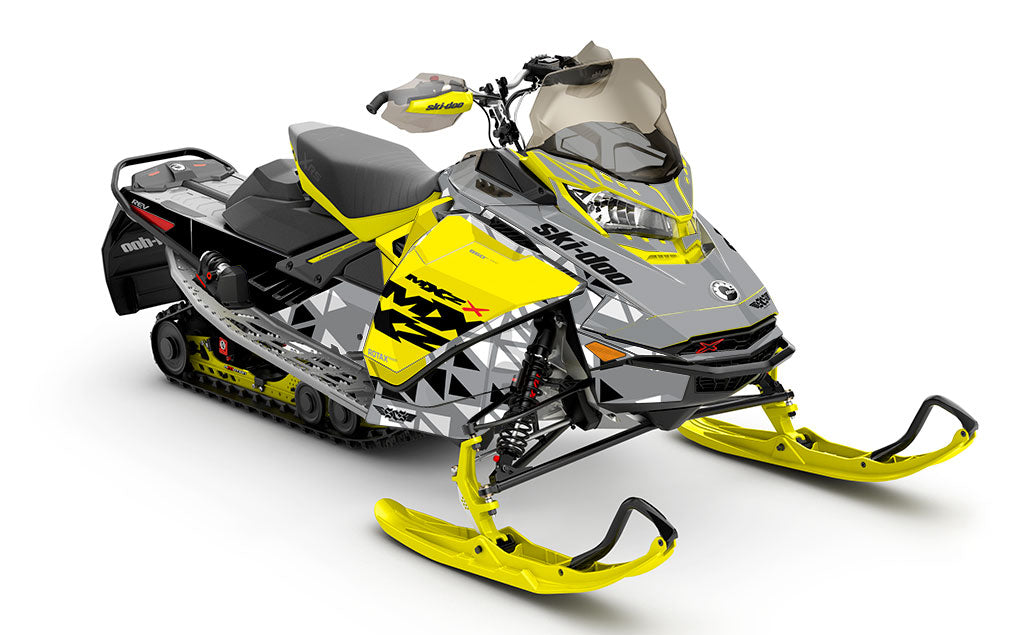 Jetty Yellow Grey Ski-Doo REV Gen4 MXZ Full Coverage Sled Wrap