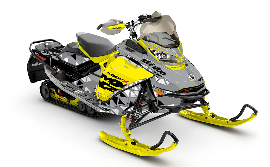 Jetty Yellow Grey Ski-Doo REV Gen4 MXZ Less Coverage Sled Wrap