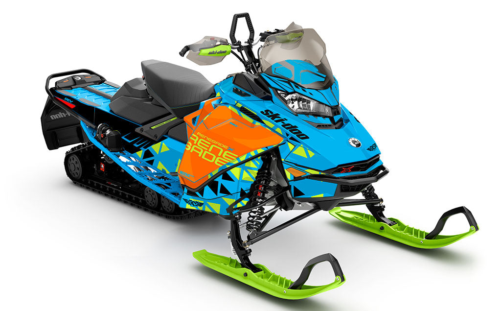 Jetty Blue Orange Ski-Doo REV Gen4 Renegade Full Coverage Sled Wrap