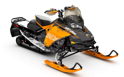 Jetty Grey Orange Ski-Doo REV Gen4 Renegade Full Coverage Sled Wrap